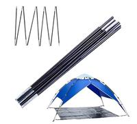Tent Poles Replacement, Adjustable Steel Rods, Portable Tarp Support, Flexible and Sturdy Design, Heavy Duty Construction, for Camping, Beach, Hunting Adventures 21.65 Inches