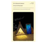 Tent Shaped Wireless Bluetooth Speaker Lamp Night Light Table Lamp 2 in 1 with Lighting and Music Player Functions