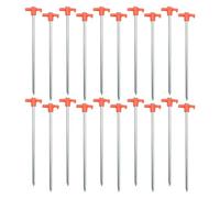 Tent Stakes, Ground Anchors Set, Heavy Duty Fixation Nails, Strong Wind Resistance, Rust-Resistant Build, for Camping Garden Beach Patio Sand Grassland Trekking Use, 0.24x9.84 Inches