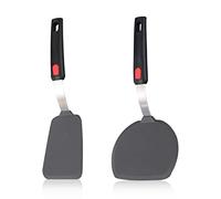 Tenta Kitchen Spatola flessibile in silicone, 2 pezzi, spatola classica in silicone, resistente al calore, utensili da cucina, per capovolgere uova, pancake, hamburger, crepes e molto