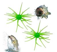 Tentacle Creature Lure, 2 esche galleggianti morbide per ricci di mare, 6 cm, esche da pesca realistiche con molteplici tentacoli per trote, spigole, crampi