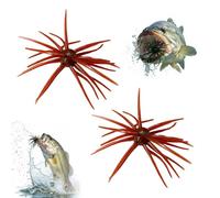 Tentacle Creature Lure, 2 esche galleggianti morbide per ricci di mare, 6 cm, esche da pesca realistiche con molteplici tentacoli per trote, spigole, crampi