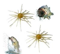 Tentacle Creature Lure, 2 esche galleggianti morbide per ricci di mare, 6 cm, esche da pesca realistiche con molteplici tentacoli per trote, spigole, crampi