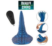 Tentacle Pad Anal Plug vibrante telecomandato Beasty Cocks silicone liquido Butt