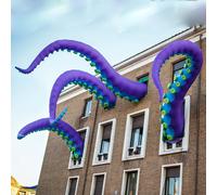 Tentacolo gonfiabile viola gigante del polpo con il ventilatore per la decorazione commerciale del partito del tetto della fase di prestazione di eventi all'aperto di Halloween