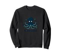 Tentacool Octopus Art | Grafica Stravagante di Creature Marine Felpa, Unisex per Adulti, Nero, S
