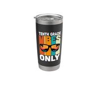 Tenth 10th Grade Students Vibes Only Back To School Bicchiere termico in acciaio inox doppia parete