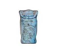 TentHome Cassetta delle lettere da parete e bloccabile in ferro battuto con patta per casa di campagna (blu2)