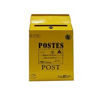 TentHome Cassetta delle lettere da parete vintage con aletta e serratura (giallo 1)