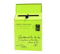 TentHome Cassetta delle lettere vintage da parete con aletta e serratura (verde 2)