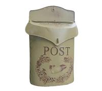 TentHome Cassetta Postale da Esterno in Ferro Battuto Vintage a Parete Terra, Cassetta delle Lettere Filo Muro Cancello Rustica, Buca Lettere Originale Decorativa per Matrimonio Villa Giardino Feste