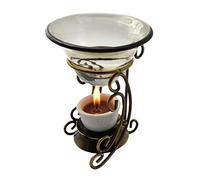 TentHome Lampade da profumo Bruciatore a olio per aromaterapia Bruciatore di aroma in metallo per oli essenziali portacandele, senza candele, riscaldatore piatto (3 piedi)
