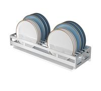 TentHome Scolapiatti in acciaio inox, Stoviglie da parete, Scolapiatti da cucina sospesa o in acciaio inox, con vassoio per l'acqua rimovibile (per piatto 1)