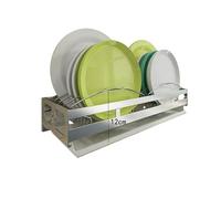 TentHome Scolapiatti in acciaio inox, Stoviglie da parete, Scolapiatti da cucina sospesa o in acciaio inox, con vassoio per l'acqua rimovibile (per piatto 2)