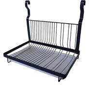 TentHome Scolapiatti Pieghevole da Parete Acciaio Inox 304, Scola Piatti da Muro con Vaschetta Raccogligocce Plastica, Piattaia da Appendere, Sgocciolatoio x Scolapiatti Salvaspazio, Accessori cucina