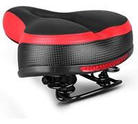 TentHome - Sella per Bicicletta da Città, Comoda, ergonomica, per Donna, Uomo, Mountain Bike, con Striscia Riflettente, per Mountain Bike, Bici da Strada, Sei Colori, Nero