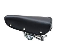 TentHome Sella per bicicletta vintage in pelle PU, sedile per bicicletta retrò a molla con rivetto comodo e classico per uomo donna (nero)