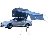 TentHome Tenda da Tetto Auto Gonfiabile da Campeggio 2-3 Posti Impermeabile, Tenda sopra Tetto Auto Esterno Facile da Montare, con Tendalino Laterale, Montaggio Rapido