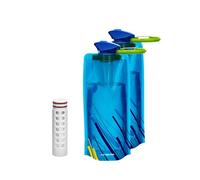 Tentock Sacchetto d'acqua per esterni con filtro integrato, pieghevole, flessibile, riutilizzabile, ideale per campeggio, viaggi, avventura, pesca, altre attività, un articolo per la famiglia, uomini