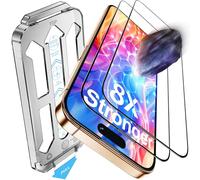 Tentoki 2 Pezzi Pellicola per iphone16 promax(6.9'), Durezza 9H+ Protezione Schermo di Grado Militare, [Con Kit di Installazione Rapida] [Senza Bolle] [Trasparenza HD]