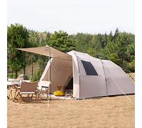 Tents for Camping 4 Person 124x89x64Inch Pop Up Tents for Adults 4 Man Tent,Backpacking Tent with 1 Livingroom+1 Bedroom,Family Tents for Camping (Color : Light Brown) Vision