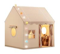 Tents For Kids Indoor, Large Breathable Playhouse Tent, Polyester Fabric + Metal Bracket Outside Toy House For Boys Girls, Tent For Pretend Play, Reading Nook, Birthday Gift, Child Room Decor,