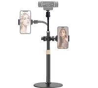 Tentucro Supporto per webcam 2 in 1, supporto per cellulare, supporto flessibile per fotocamera, Logitech Webcam C922 C930e C920S C920 C615, ecc. (filettatura 1/4")