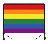 Tenture de Fond Drapeau Arc-en-Ciel, 7 x 5 Pieds