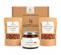 Tenute Sarra Confezione Regalo Bio - Crema dolce Mandorle d'Avola e cacao e Mandorle Sgusciate Pizzuta e Fascionello 2x100g - Kit Frutta Secca Siciliana
