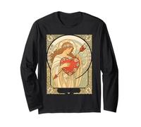 Tenuto in Devozione Vintage Art Nouveau Romance Maglia a Manica