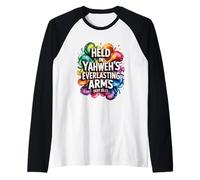 Tenuto tra Le Braccia eterne di Yahweh Maglia con Maniche Raglan