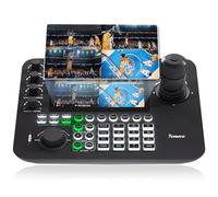 Tenveo Controller per Telecamera PTZ IP NDI con Anteprima a Schermo Quadruplo da 7", Tastiera di Controllo con Joystick 4D per Streaming in Chiesa, Eventi Live, supporta NDI PoE VISCA Pelco-D/P