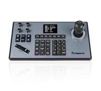 Tenveo Controller Telecamera PTZ Joystick 4D Controller Tastiera PoE IP con Schermo LCD per Riunioni Chiesa Formazionein Live Streaming, Supporto PoE VISCA PELCO-D/P | RS232 RS422 RS485 RJ45
