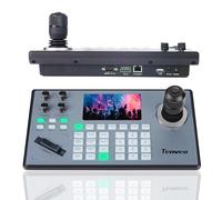 Tenveo Controller Telecamera PTZ Joystick 4D Schermo LCD 5 Pollici Anteprima in Tempo Reale Controller Tastiera IP NDI PoE per Chiesa Riunioni Formazione Supporto VISCA PELCO-D/P RS232 RS422 RS485