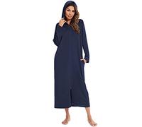TENVORA Accapatoio,Accappatoio Uomo,Accappatoio Donna Accappatoio con cappuccio allentato for le donne Vestaglia sottile e Autunno Tessuto morbido Accappatoi da donna cerniera lungo(Robe,L)