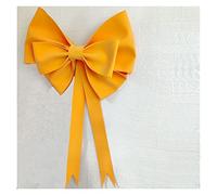 TENVORA Fiocco Grande,Satin Ribbon Bow Decorazioni Decorazione Natalizia Big Bow Shop Display Hedding Arch Birthday Party Festivity Occasioni Auto Giant(Yellow,80cm Material Bag)