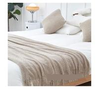 TENVORA Runner Letto,Runner Letto Matrimoniale Asciugamano da letto tinta unita for hotel B&B, coperta da letto tinta unita, bandiera da letto(Khaki,130 * 220cm)