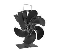 TENYELE 4Blades Alimentato Calore Stufa Fan Log Legno Bruciare Tranquillo Efficiente Distribuzione del Calore Alimentato Stufa Tranquillo