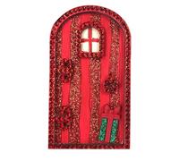 TENYELE Accessorio colorato in legno per giardino fatato, decorazione per porta, ornamento in legno di bosso per statue per finestre da cortile, fiabe, decorazione romantica, atmosfere, potenziatore
