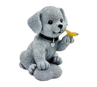 TENYELE Cani solari statua da giardino decorazioni esterne cucciolo ornamenti con luci solari cortile arte regali di compleanno divertenti cani solari statuetta decorativa per interni