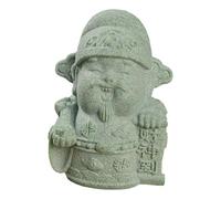 TENYELE Dio della ricchezza statuetta in arenaria cinese Fengshui Fortune statua ornamento in miniatura per casa e affari Decors regalo Fengshui ornamento