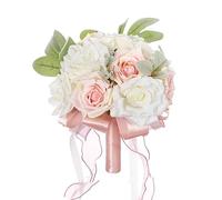 TENYELE Squisito bouquet palmare con rose artificiali incredibile bouquet da sposa migliora il tuo matrimonio e la tua casa con eleganti fiori da sposa e damigelle d'onore
