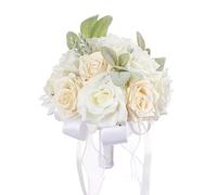 TENYELE Squisito bouquet palmare con rose artificiali incredibile bouquet da sposa migliora il tuo matrimonio e la tua casa con eleganti fiori da sposa e damigelle d'onore