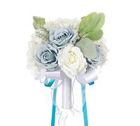 TENYELE Squisito bouquet palmare con rose artificiali incredibile bouquet da sposa migliora il tuo matrimonio e la tua casa con eleganti fiori da sposa e damigelle d'onore