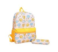 TENYELE Zaino del fumetto e sacchetti della penna Set pratico sacchetto di scuola per ragazzi e ragazze con la cinghia regolabile di grande capacità borsa di libro per bambini alla moda, Giallo, One