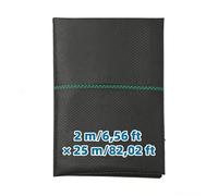 Teodute 100g/m² Pesante Telo Pacciamatura, Alta Resistenza Trazione e Strappo, Permeabile all'Acqua Tessuto Non Tessuto, per Giardino Orto Vialetto Patio Prato (25m x 2m, 1 Rotolo)