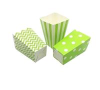 Teogneot 18 PCS Popcorn Box Popcorn Sacchetti di cartone Candy Container per compleanni, serate cinema, carnevale, cinema, feste, verde