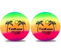 Teokaido, Pallone in Gomma Multiuso, Palla da Spiaggia per Bambini e Adulti, Ideale per Calcio e Pallavolo, in PVC Leggero e Resistente, Gioco per Mare, Parco e Giardino, Diametro 22.5, 180gr