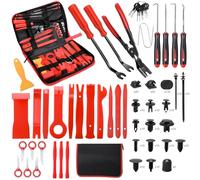 Teokantz - Kit di strumenti per la rimozione delle finiture auto, 350 pezzi, set di strumenti automobilistici per la rimozione del pannello, cruscotto, radio, strumenti a leva in plastica, pinze per