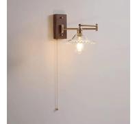 Teokszn Wall Industrial Wall luglio Trasparente bracciola Vetro a Muro di Parete Vintage frotta per la Lettura della Camera da Letto (B)